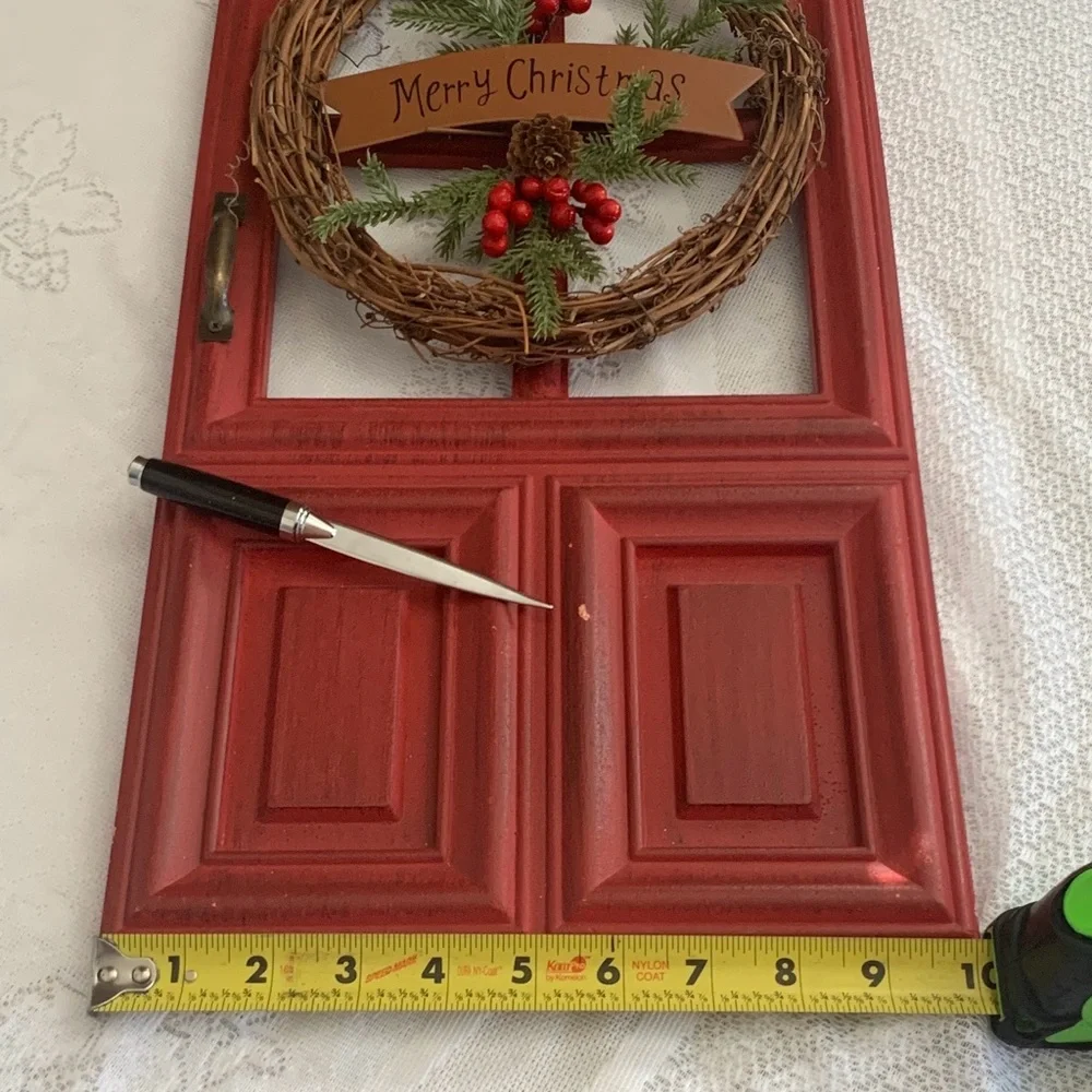 Hobby Lobby Red door with Merry Christmas Wreath